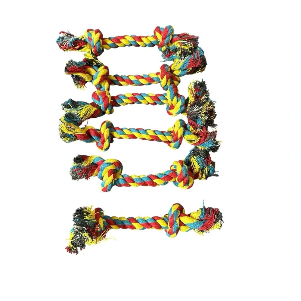 NEW lot of 6 dog rope toys 6 inches in length